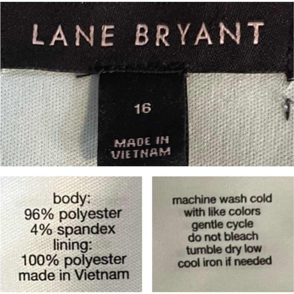 Lane Bryant Black White Polka Dot Fit and Flare Dress 16 Work Cocktail - Picture 4 of 5